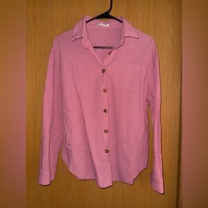 Pink Button-Up Shirt